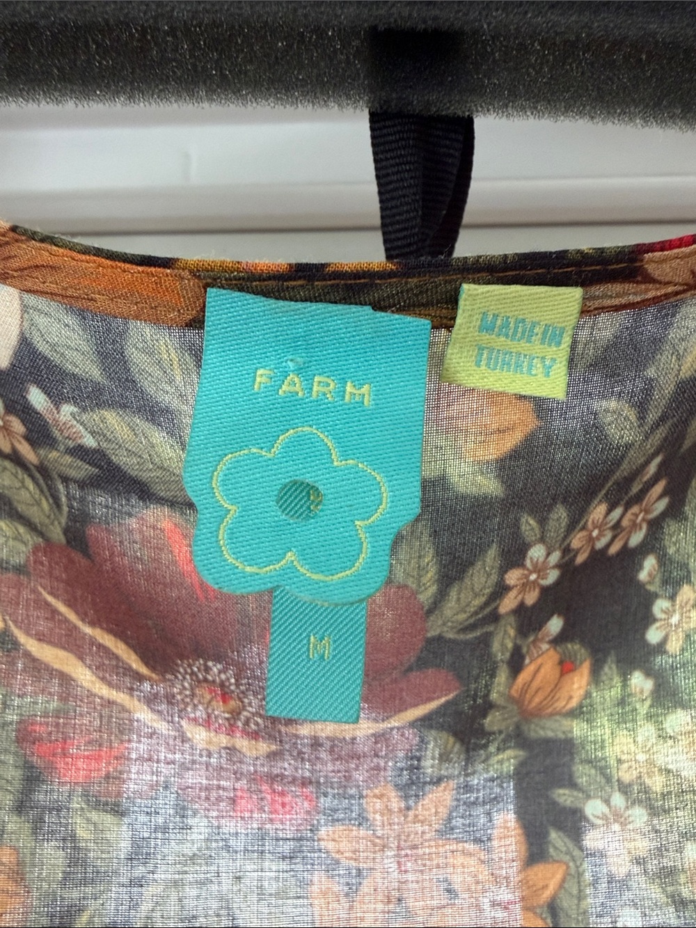 FARM Rio Floral Wrap Maxi Dress in Burgundy, Mustard, and Black - Picture 2 of 3